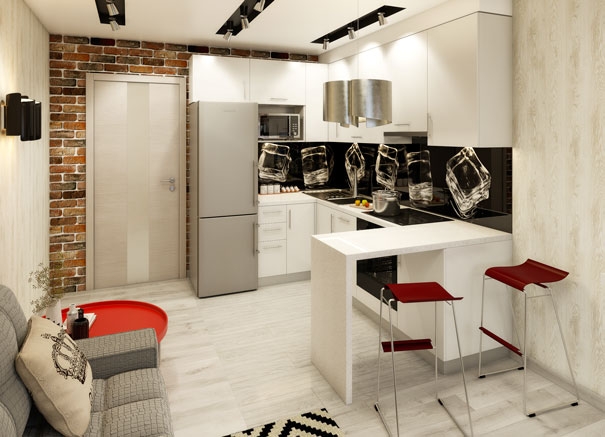 Дизайн однокомнатной квартиры площадью 43 м2