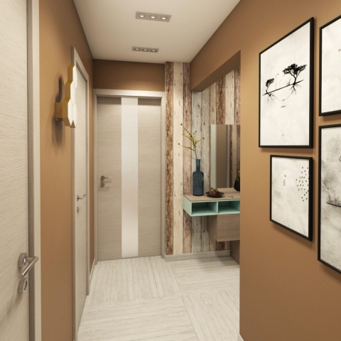 Дизайн однокомнатной квартиры площадью 43 м2