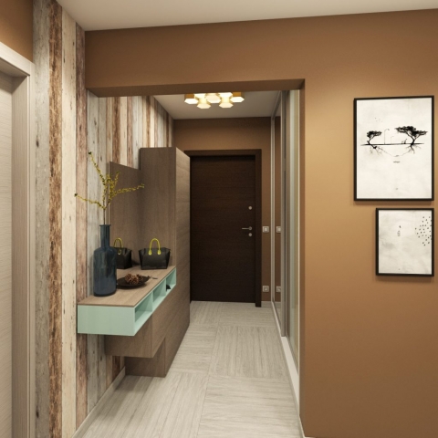 Дизайн однокомнатной квартиры площадью 43 м2