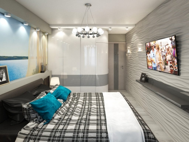 Дизайн однокомнатной квартиры площадью 43 м2