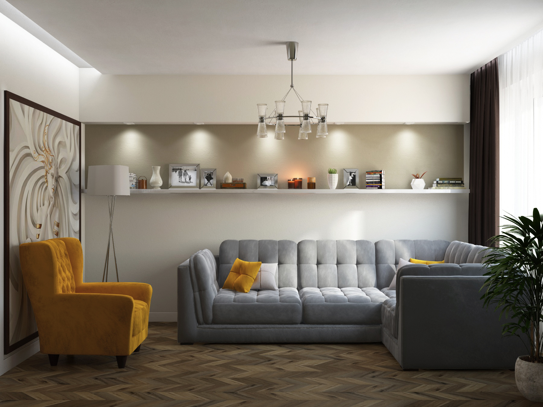 Дизайн квартиры площадью 85 м2