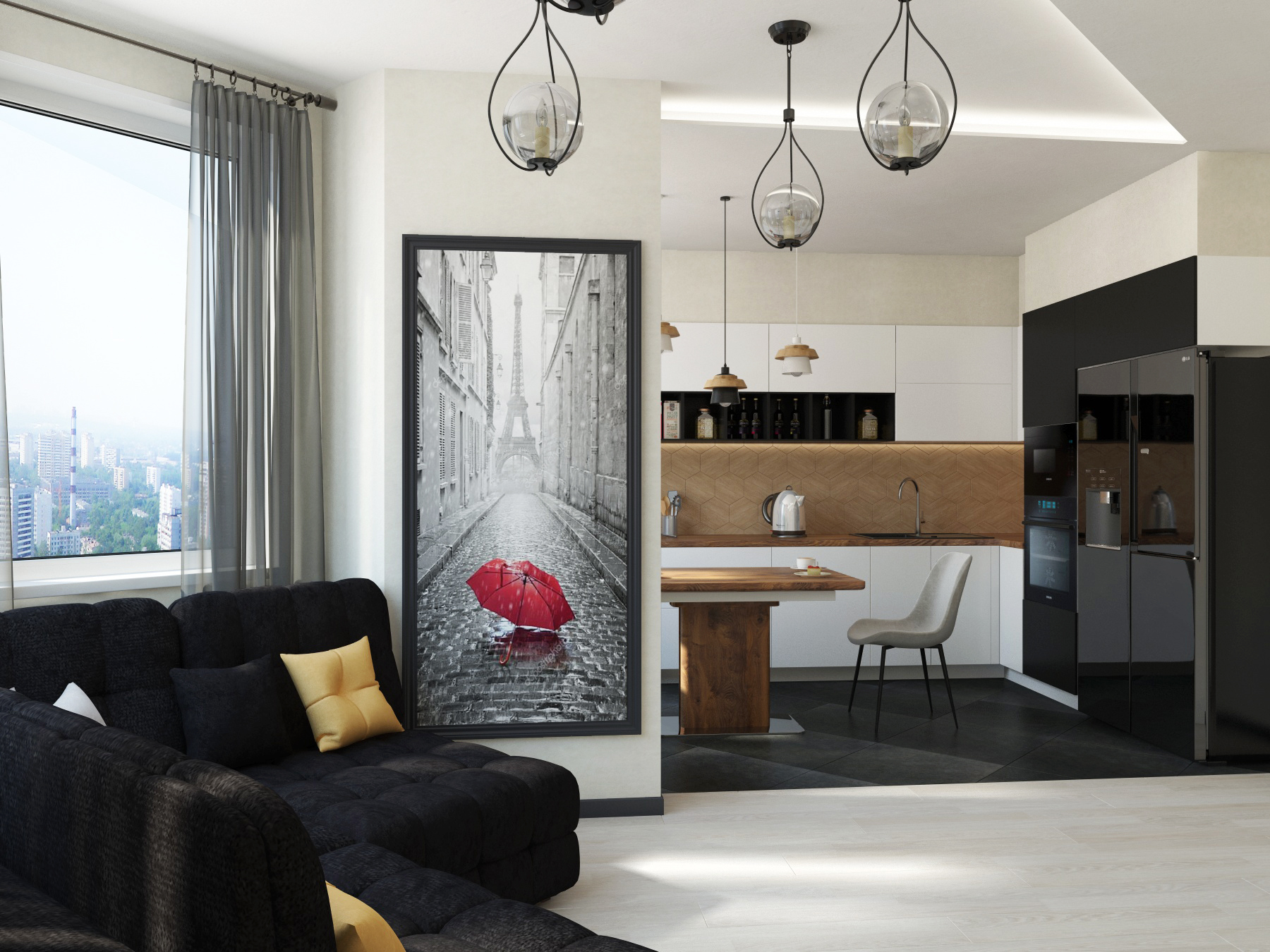 Дизайн квартиры площадью 72 м2